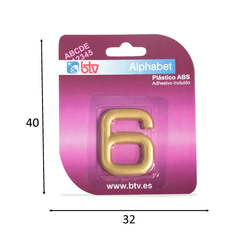BLISTER N. '6' ABS DORADO