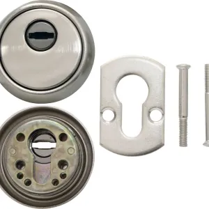 ESCUDO CIRCULAR ZAMAK SATIN NIQUEL