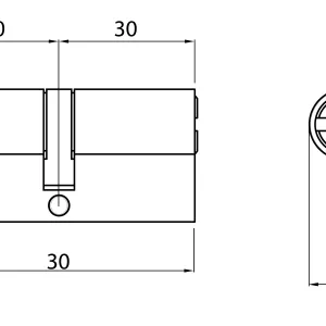 CILINDRO PANTHER 30/30 NK PA2 (LLAVES IGUALES)