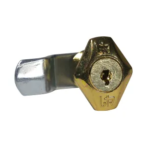 CONJUNTO 6 CERRADURAS DIAMANTE DORADA ROSCA