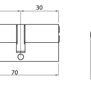 CILINDRO PANTHER 30/40 NK PA2 (LLAVES IGUALES) CILINDRO PANTHER 30/40 NK PA2 (LLAVES IGUALES)