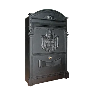 Neoclassical design, lending a striking presence to the façade. Its cast aluminum front, combined with a steel body, ensures strength and durability.