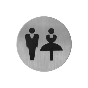 PLACA SIGNUM 'SR./SRA'  INOX Ø 10 CM