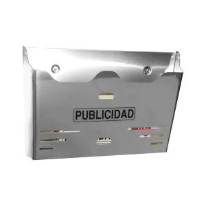 CESTA PUBLICIDAD HORIZONTAL INOX