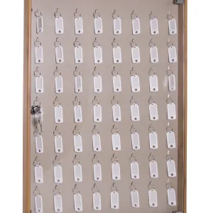 PORTALLAVES DISEÑO V2 | 56 LLAVES (460x 670) | ALUMINIO MADERA CLARA