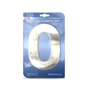 PLACA NÚMEROS INOX ALTO 15,5 CM