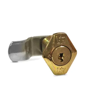 CONJUNTO 6 CERRADURAS DIAMANTE DORADA ROSCA