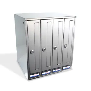 BUZON PRISMA FRONTAL INOXIDABLE G4 CON SOLAPA UNICOLOR