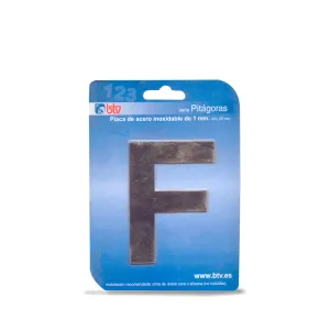 PLACA LETRA INOX ALTO 8,5 CM