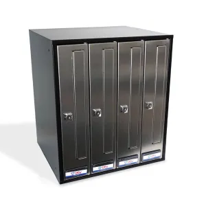 BUZON PRISMA FRONTAL INOXIDABLE G4 CON SOLAPA