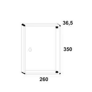 PORTALLAVES DISEÑO V1 |  21 LLAVES (260 x 350) | ALUMINIO MADERA OSCURA