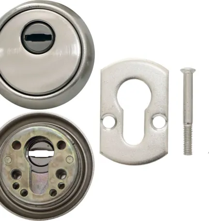 ESCUDO CIRCULAR ZAMAK SATIN NIQUEL