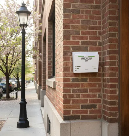 CESTA DE PUBLICIDAD HORIZONTAL BLANCA