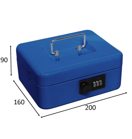 CAJA DE CAUDALES CON COMBINACION PEQUEÑA AZUL