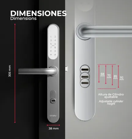 CERRADURA INTELIGENTE ATLAS NEGRO