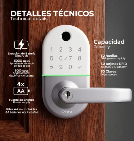 CERRADURA INTELIGENTE NEKO BLANCO