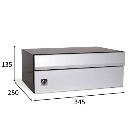 BUZON DUOMO HORIZONTAL 345X250 Gris