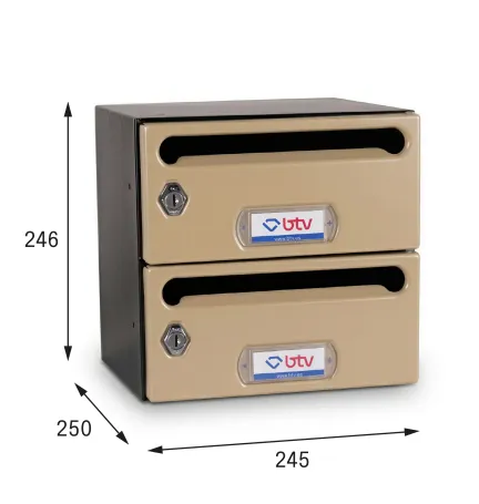 BUZON MERCURIO DOBLE (2 BUZONES) BEIGE