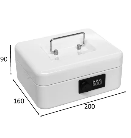 CAJA CAUDALES COMBINACION LOCK 20 X 16 X 9 BLANCA CAJA CAUDALES COMBINACION LOCK 20 X 16 X 9 BLANCA