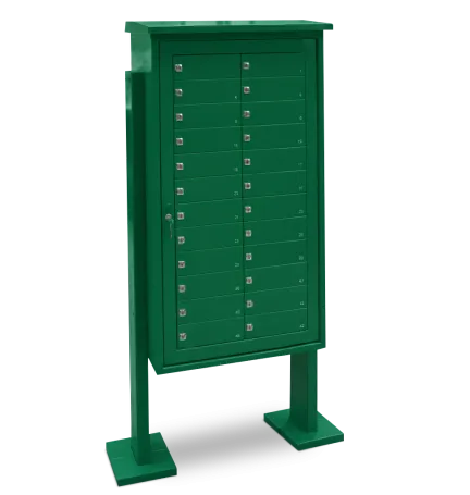 BUZON COMUNITARIO 24 CASILLEROS PUERTAS CIEGAS VERDE
