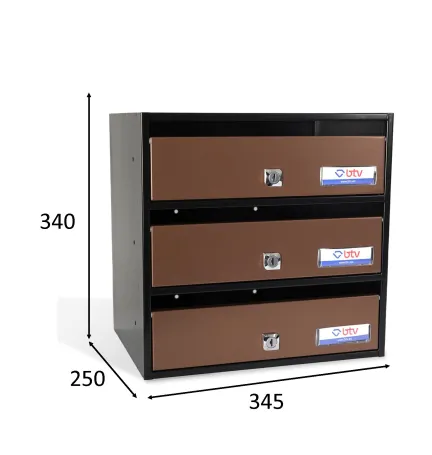 BUZÓN ANETO TRIPLE (3 BUZONES) BRONCE