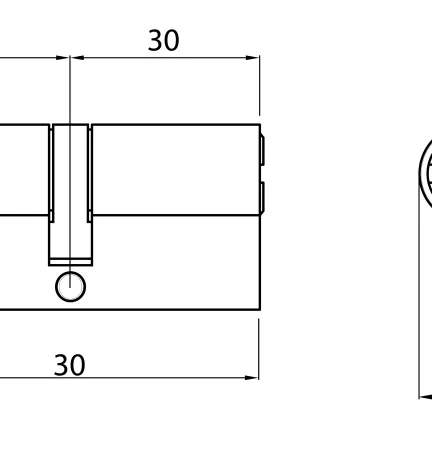 CILINDRO PANTHER 30/30 NK PA2 (LLAVES IGUALES) CILINDRO PANTHER 30/30 NK PA2 (LLAVES IGUALES)
