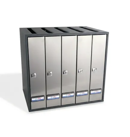 BUZON PRISMA SUPERIOR G3 CUERPO NEGRO PUERTA INOX SATINADO
