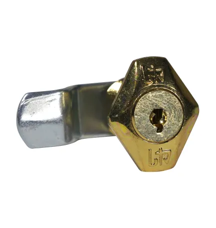 CONJUNTO 6 CERRADURAS DIAMANTE A ROSCA DORADA