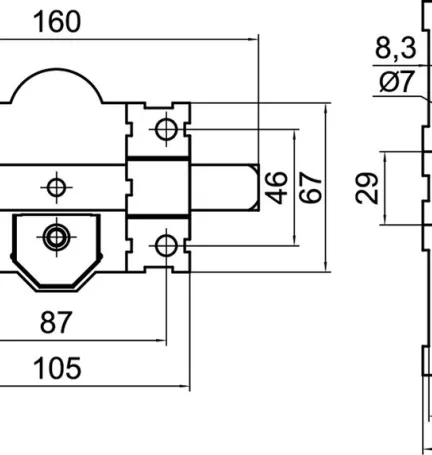 CERROJO CLASSIC 50 CR BOX LLAVE Nº2 CERROJO CLASSIC 50 CR BOX LLAVE Nº2
