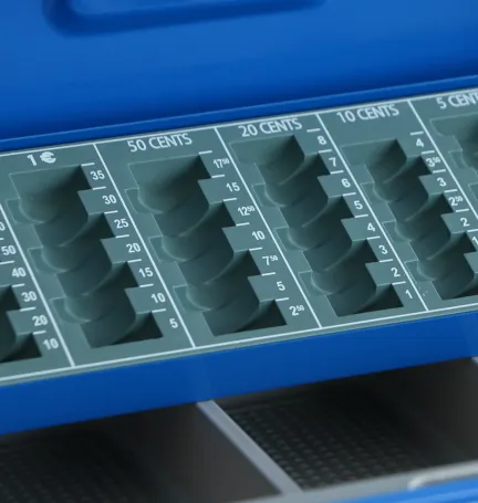 CAJA DE CAUDALES XL AZUL