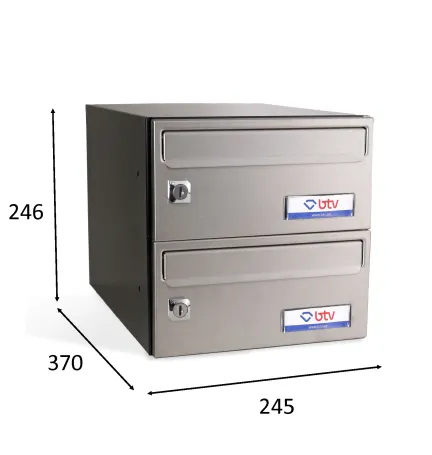 BUZON BARAJAS INOX SATINADO 245x370x124 G2