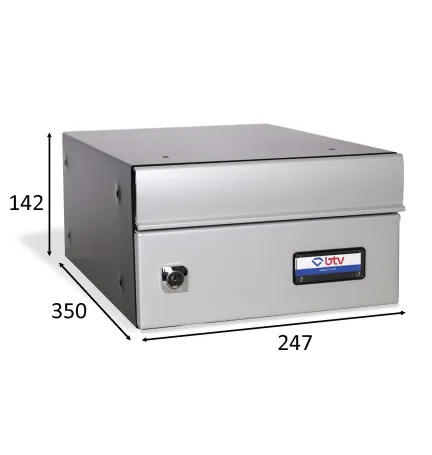 BUZON EXPO HORIZONTAL 247x350 GRIS
