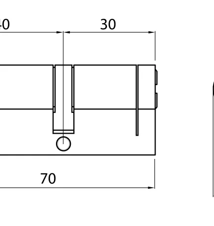 CILINDRO SNAKE  30/40 NK BOX 3 LLAVES