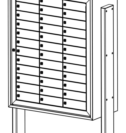 BUZON BCP ANTRACITA 36 CASILLEROS PUERTAS CIEGAS