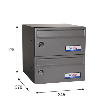 BUZON BARAJAS DOBLE (2 BUZONES) 245x370 GRIS