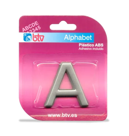 BLISTER LETRA ABS PLATA