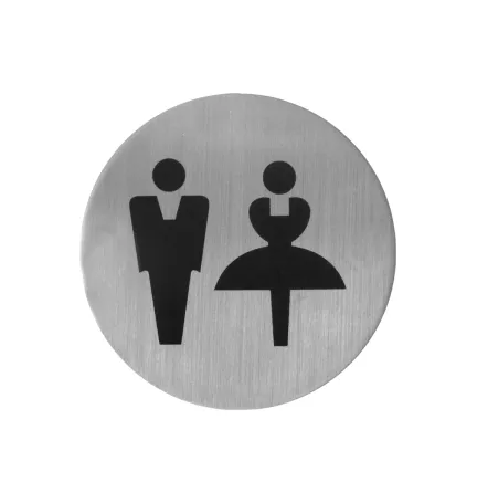 PLACA SIGNUM 'SR./SRA' INOX Ø 10 CM