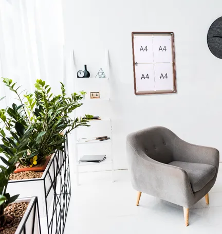 TABLÓN DE ANUNCIOS VERTICAL GRANDE EFECTO MADERA OSCURA