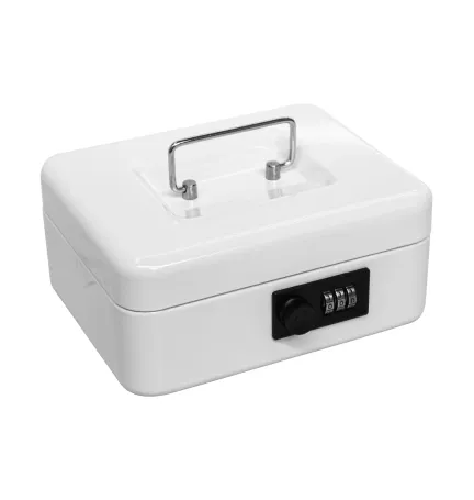 CAJA DE CAUDALES COMBINACION PEQUEÑA BLANCA