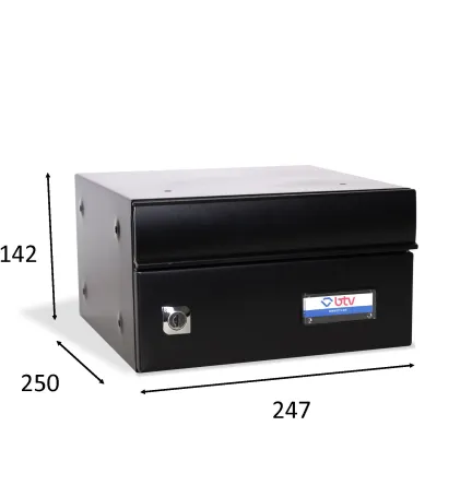 BUZON EXPO HORIZONTAL 247x250 NEGRO