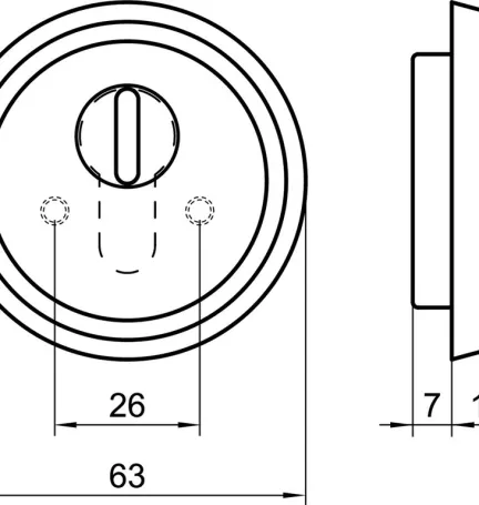 ESCUDO CIRCULAR ZAMAK SATIN NIQUEL