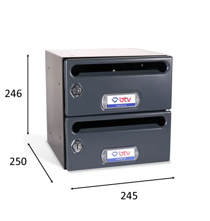 BUZON MERCURIO DOBLE (2 BUZONES) ANTRACITA