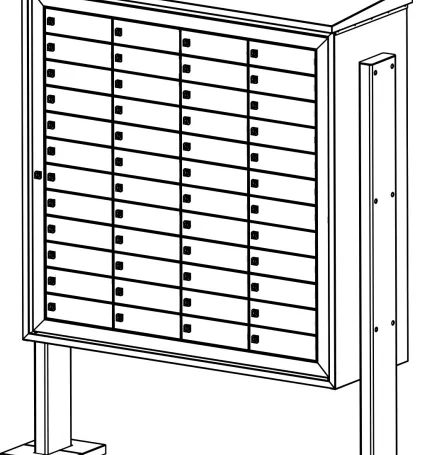 BUZON BCP Negro 48 CASILLEROS PUERTAS CIEGAS
