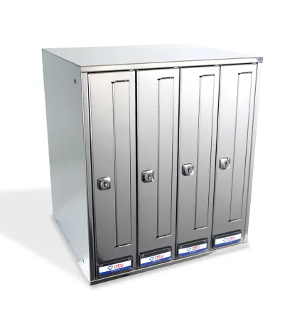 BUZON PRISMA FRONTAL INOXIDABLE G4 CON SOLAPA UNICOLOR