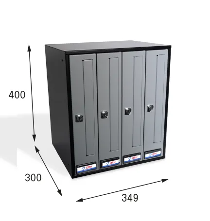 BUZON PRISMA FRONTAL G4 CUERPO NEGRO PUERTA PLATA