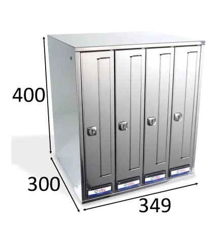 BUZON PRISMA FRONTAL INOXIDABLE G4 CON SOLAPA UNICOLOR