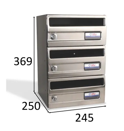 BUZON SILVER INOX SATINADO 245x250 G3