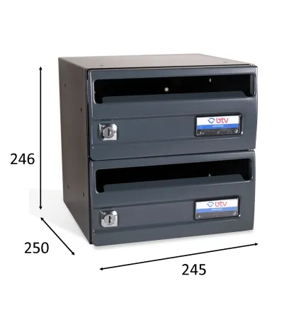 BUZÓN SILVER DOBLE (2 BUZONES) ANTRACITA