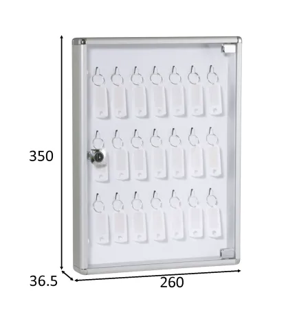 PORTALLAVES DE ALUMINIO PARA 21 LLAVES