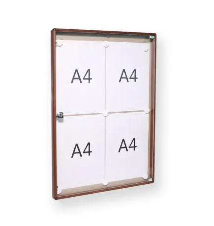 TABLÓN DE ANUNCIOS VERTICAL GRANDE EFECTO MADERA OSCURA